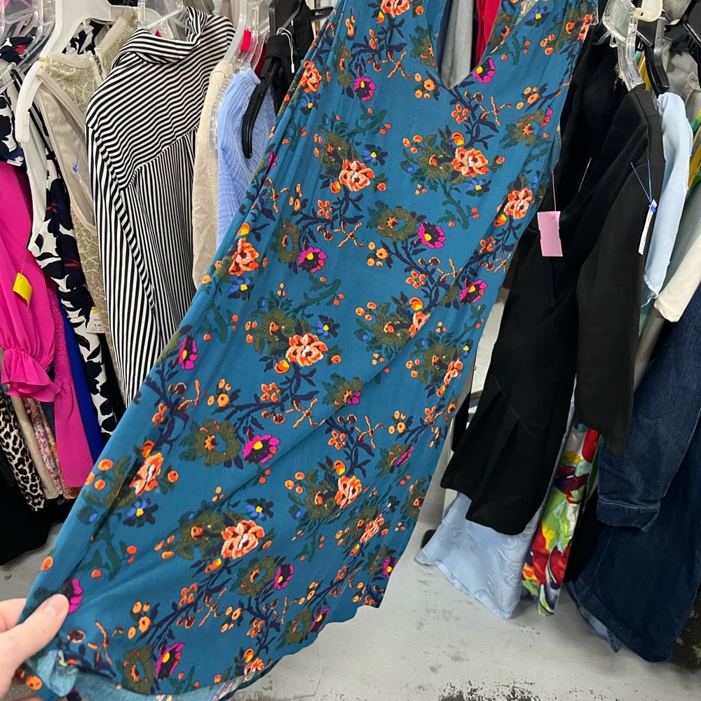 Whimsical — Old Navy Teal Floral Dress